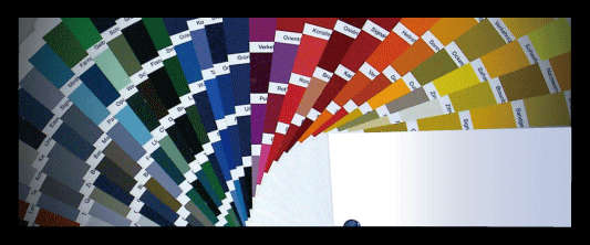 着色の色見本の例、カラーチャート