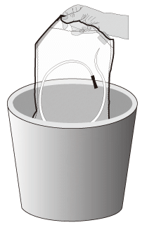 廃棄物入れに、カテーテルとともに廃棄できます